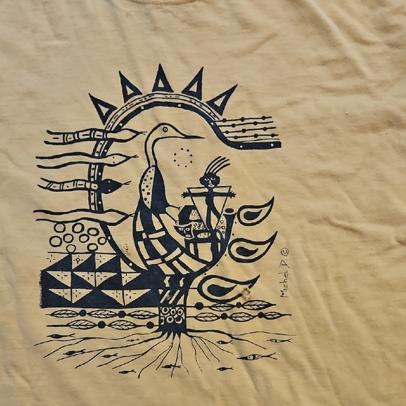 Handmade Tops - Hopi Indian Handmade Art Print Tee Shirt